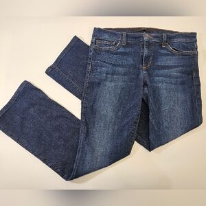 Women's 32 Joe's‎ jeans socialite dark wash tapered leg denim blue jeans pants
